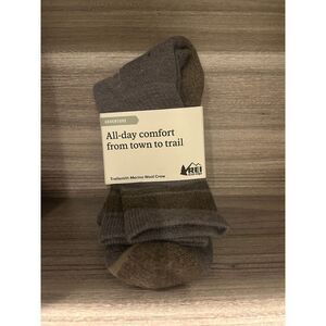 REI All-Day Comfort From Town To Trail Adventure Merino Wool Crew Socks LG